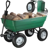 Tectake Bollerwagen mit Kippfunktion rot