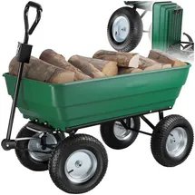 Tectake Bollerwagen mit Kippfunktion rot