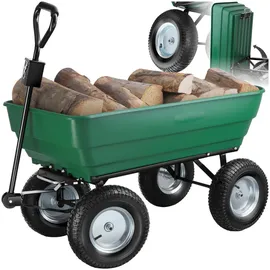 Tectake Bollerwagen mit Kippfunktion rot