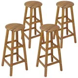 CASARIA Barhocker 4er Set 76 cm Braun