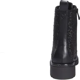 Marco Tozzi Damen Stiefeletten zum Schnüren mit Reißverschluss Glitzerdetails, Schwarz (Black Glitter), 40 EU