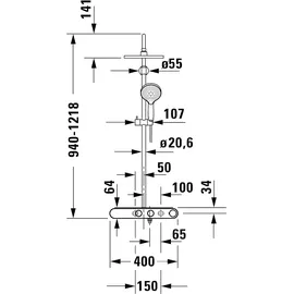 Duravit Shower System mit Thermostat