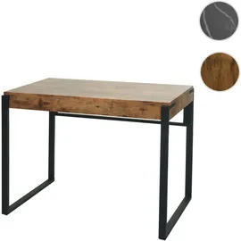 Mendler Konsolentisch HWC-L53, Telefontisch Arbeitstisch Beistelltisch Ablagetisch, Metall 80x100x54cm - dunkle Wildeiche