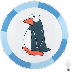 Decken Wand Lampe Baby Spiel Zimmer Jungen Mädchen Tier Motiv Pinguin im Set inkl. LED Leuchtmittel