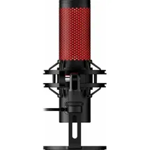 Kingston HyperX QuadCast 2, USB-Mikrofon für Gaming, Streaming und Podcasting, Tippen-zum-Stummschalten-Sensor, LED-Beleuchtung, 24-Bit/96-kHz-Aufnahmen, 4 Richtcharakteristiken, Dämpferhalterung, Schwarz
