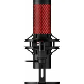 Kingston HyperX QuadCast 2, USB-Mikrofon für Gaming, Streaming und Podcasting, Tippen-zum-Stummschalten-Sensor, LED-Beleuchtung, 24-Bit/96-kHz-Aufnahmen, 4 Richtcharakteristiken, Dämpferhalterung, Schwarz