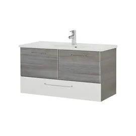 Sconto Waschtischunterschrank Onda 96 x 51 cm Grau/Weiß/Mehrfarbig