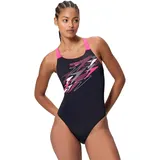 Speedo Badeanzug Damen Anthracite/Margarita Pink 36