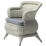 Xlmoebel Sessel Eleganter Grauer Rattan Terrassenstuhl - Luxuriöser und Moderner (Sessel), Hergestellt in Europa grau