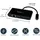 Startech USB-C Adapter to Ethernet (USB-A, 4 Ports), Dockingstation + Black
