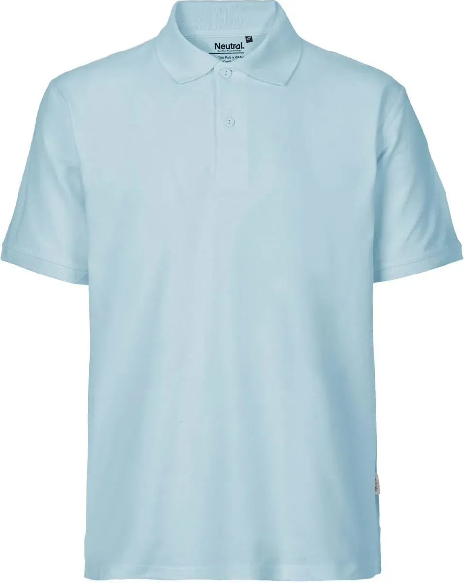 Neutral Herren Bio Piqué Polo O20080 light blue XS
