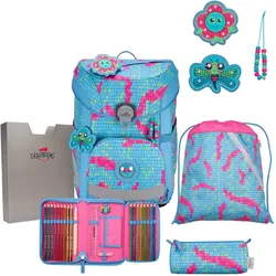 DerDieDas ErgoFlex Easy Schulranzenset 5 teilig Happy Pixel