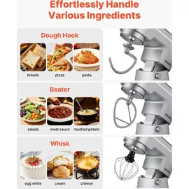 Vevor Knetmaschine 1500 W Silber