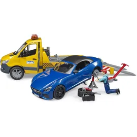 Bruder 02675 - MB Sprinter Autotransporter orange/blau 1:16