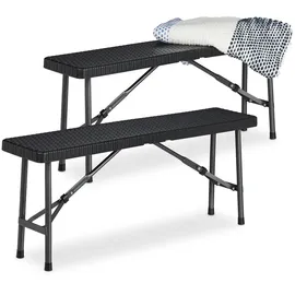 Relaxdays Bierbank 100 x 42 x 25 cm Schwarz
