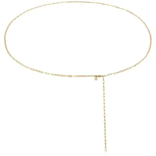 Bauchkette ELLI PREMIUM "Taillenkette Body Chain Gliederkette 925 Silber" Gr. 100cm, gold, Damen, Silber 925 (Sterlingsilber), Bauchketten