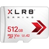 XLR8 Gaming 512 GB Class 10 U3 V30 A2 microSDXC Flash-Speicherkarte, Lesegeschwindigkeit bis zu 100 MB/s, ideal für Smartphones, Tablets, Handheld-Konsolen, weiß