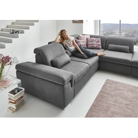 die planbar Ecksofa MP-IN17041 L-Form«, Sitztiefenverstellung, optional mit Kopfteilverstellung & Bettfunktion grau