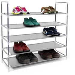 relaxdays Stabiler Schuhständer für 20 Paar Schuhe, 87x90.5x29.5 cm