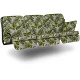 ANGERER Freizeitmöbel GmbH Hollywoodschaukel Auflage Comfort - passend für viele 3-Sitzer Hollywoodschaukeln - Schaukelauflage Made in Germany (Beige-Grün Gemustert)