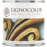 Lignocolor Metallicfarbe für Möbel | Effektfarbe für Holz, Fliesen, Metall, Kunststoff uvm. im Innenbereich | viele Farbtöne verfügbar (Liquid Gold, 375 ml)