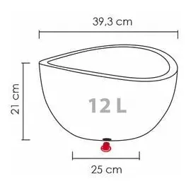 Scheurich Wave Globe 39,3 x 21 cm Grau