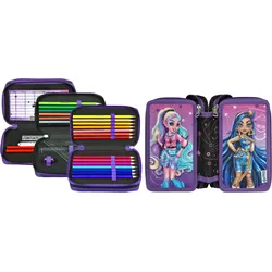Federmäppchen »Tripledecker, Monster High«, befüllt, inklusive Geodreieck, Gr. , Monster High, , 37714021-0