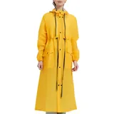 FStorellia Regenmantel Regenponcho mit wasserdichter Klappentasche Kapuze gelb XL