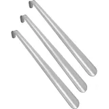 metagio 3 Stück Schuhlöffel Edelstahl, Metall Schuhlöffel Langer Schuhanzieher Edelstahl Shoehorn, Schuhanzieher sehr stabil mit ergonomischer Form, 42cm