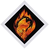 Riolis Kreuzstich Stickpackung Flammender Phönix, Zählmuster, 20x20cm