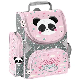 PASO Schulranzen für Mädchen Panda Rosa - Rosa