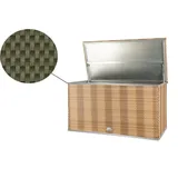 dynamic24 Auflagenbox, Polyrattan Gartentruhe 115x60x60cm Box grün