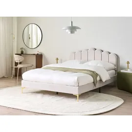 Beliani Sauvian 140 x 200 cm Cremeweiß
