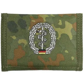 Max Fuchs Nylongeldbörse, flecktarn, Sanitäter, Klettv., Ausweisf.
