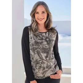 GOLDNER Shirt in schwarz / gemustert), | Gr.: 48