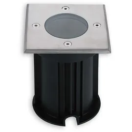 ISOLED Bodeneinbaustrahler Aluminium eckig IP67 exkl. Leuchtmittel silber