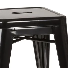 HJH Office Bistrohocker Metall 39 x 46 x 39 cm Schwarz