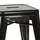HJH Office Bistrohocker Metall 39 x 46 x 39 cm Schwarz