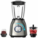 Standmixer Standmixer, 3-in-1 Standmixer Mixer Smoothie Maker für Püree, 1000W Multifunktionsmixer für Smoothie, Sauce, Eiscreme, Schleifen