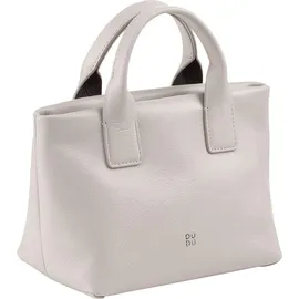 Dudu Ibiza Henkeltasche Leder Weiß/Grau