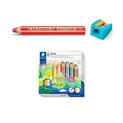 STAEDTLER Buddy 3in1 Buntstifte farbsortiert, 6 St.