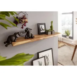Wohnling Wandregal 80 x 4 x 25 cm Akazie