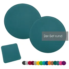 heimtexland Sitzkissen 35 x 35 cm petrol 2-tlg.