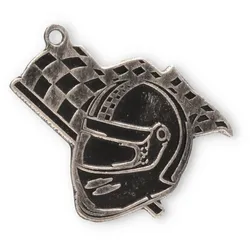 Motivmedaille Motorsport silberfarben