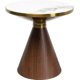 Kare DESIGN Beistelltisch Cono 87808 Steinzeug Weiß 50 cm