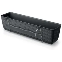 Spetebo Balkon Blumenkasten 60 x 15 cm Anthrazit