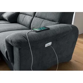 Benformato Ecksofa - Mikrofaser - mit USB-Anschluss