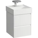 Laufen LANI für Kartell Waschtischunterbau, 2 Schubladen, 435x450x515mm, inklusive Ordnungssystem, H4039221122611, Farbe: Weiß glänzend
