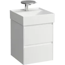 Laufen LANI für Kartell Waschtischunterbau, 2 Schubladen, 435x450x515mm, inklusive Ordnungssystem, H4039221122611, Farbe: Weiß glänzend