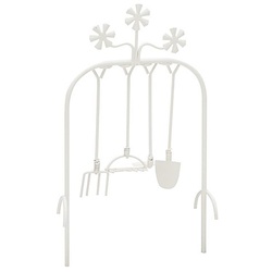 Bogen mit Gartenwerkzeug aus Metall, 17 x 9,5 cm
